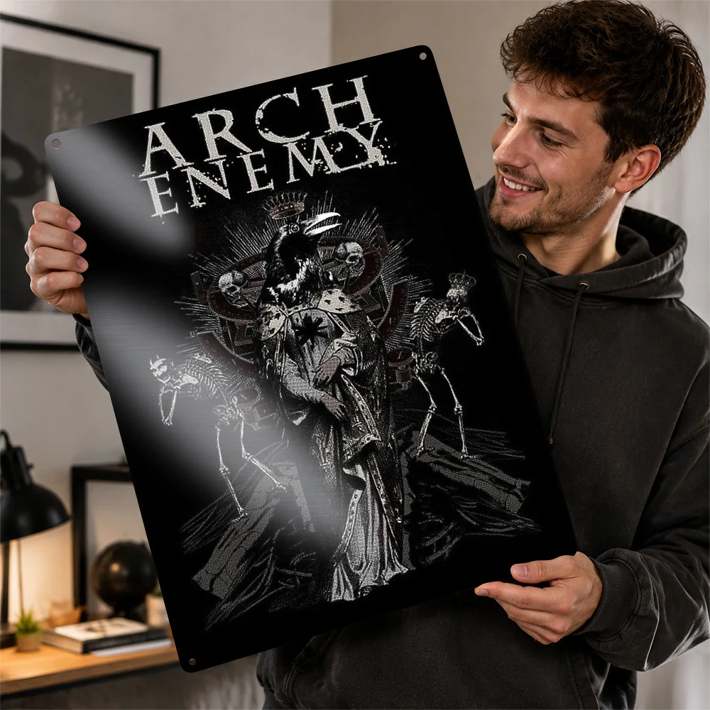 Arch Enemy Raven Queen Aluminum Poster Personalized Metal Sign Vivid Rock Legend Tribute Wall Art Made For Concert Enthusiasts