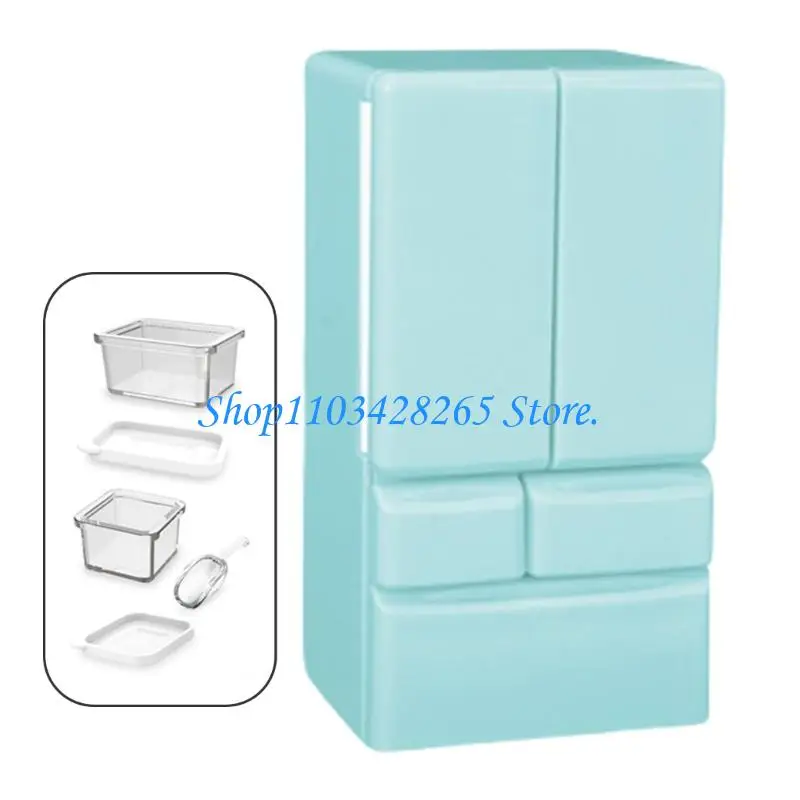 Figurine Miniature réaliste réfrigérateur à Double porte, modèle pour enfants, jeu simulation, maisons poupée, décors