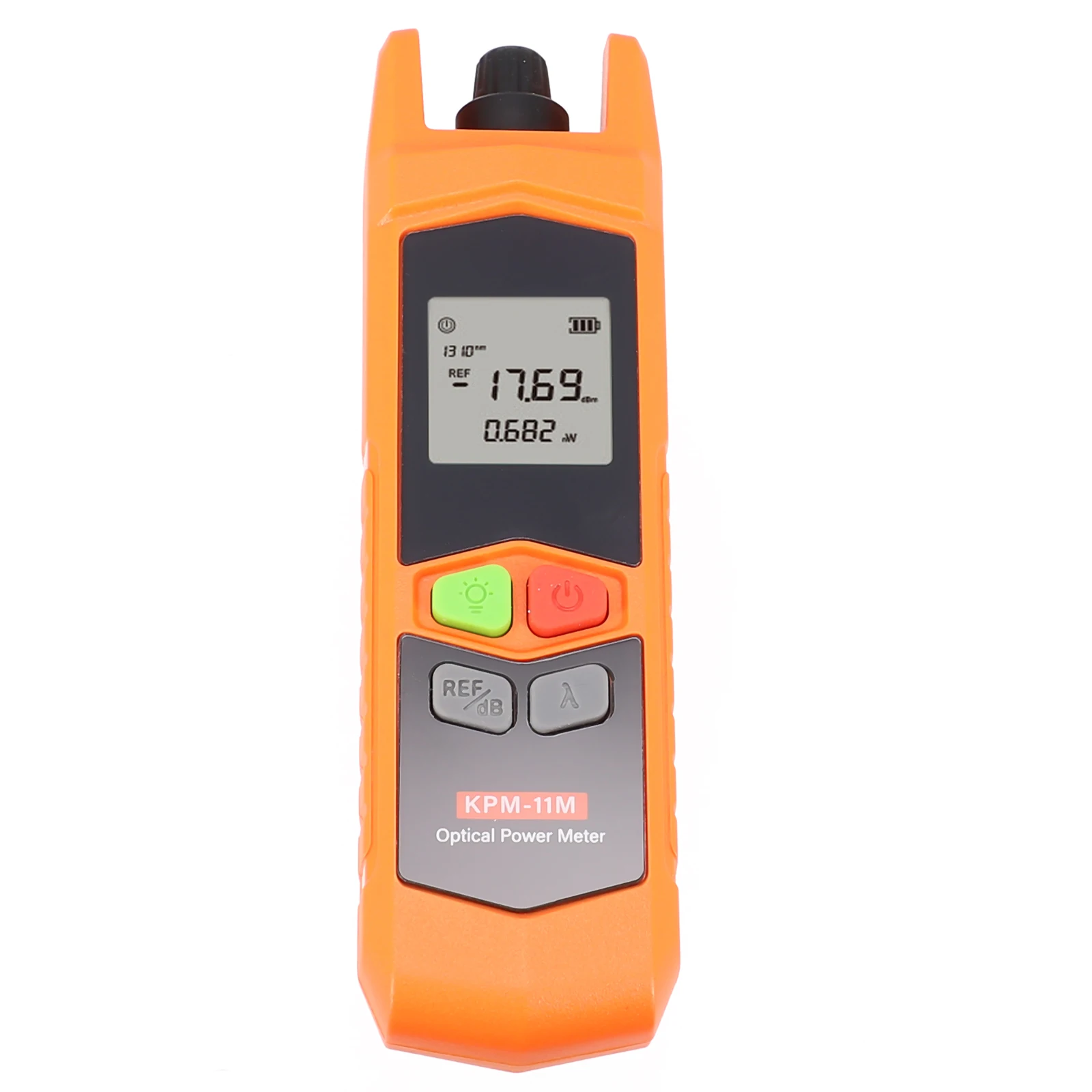 Optical Power Meter -70 to +6dBm 7 Wavelengths 2.5mm Interface LED Light Portable Fiber Optic Testing Tool For Network Installat