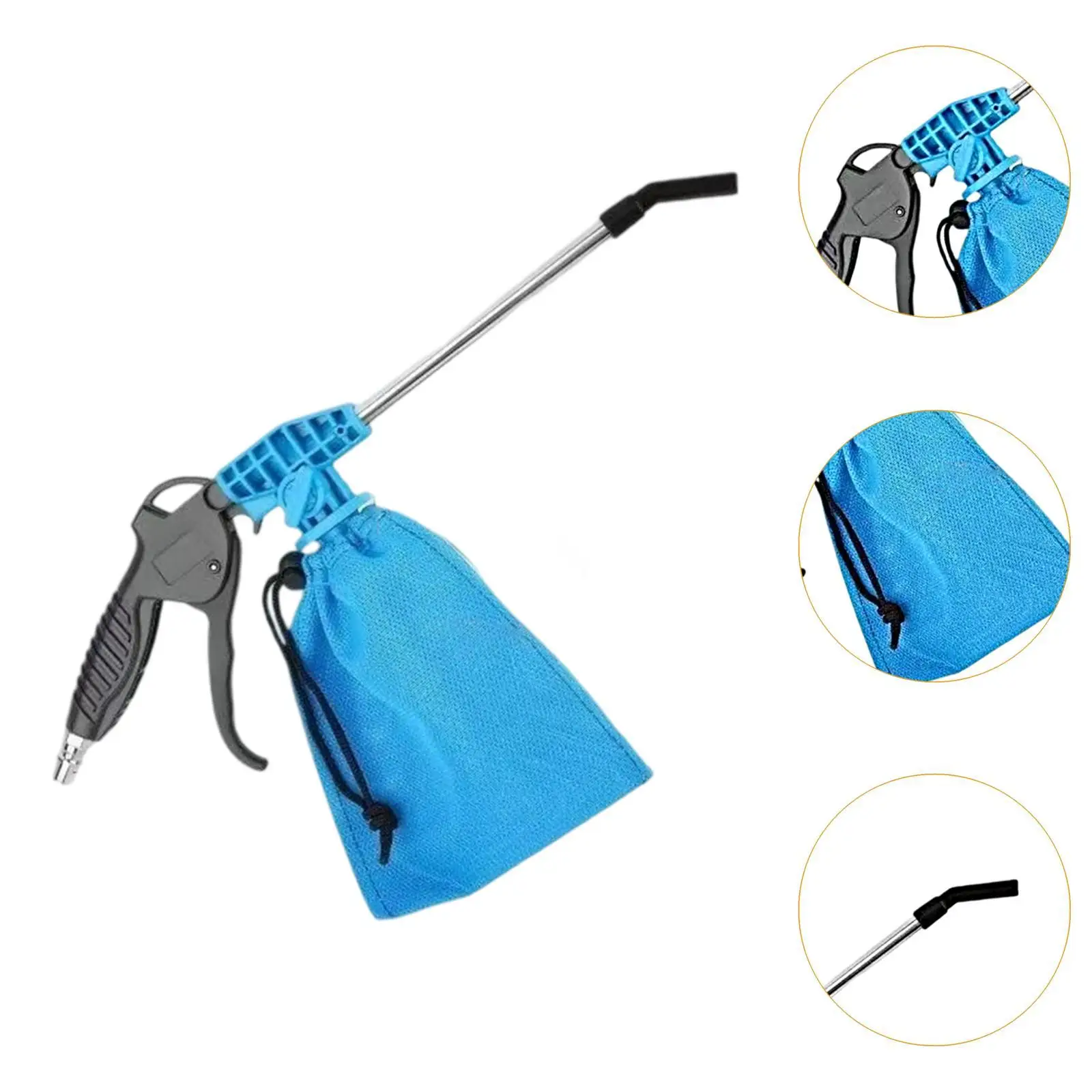 에어 블로우 흡입 청소기 공압 공기 압축기 액세서리 인체공학적 핸들 흡입 도구 가정용 기계용 먼지 송풍기