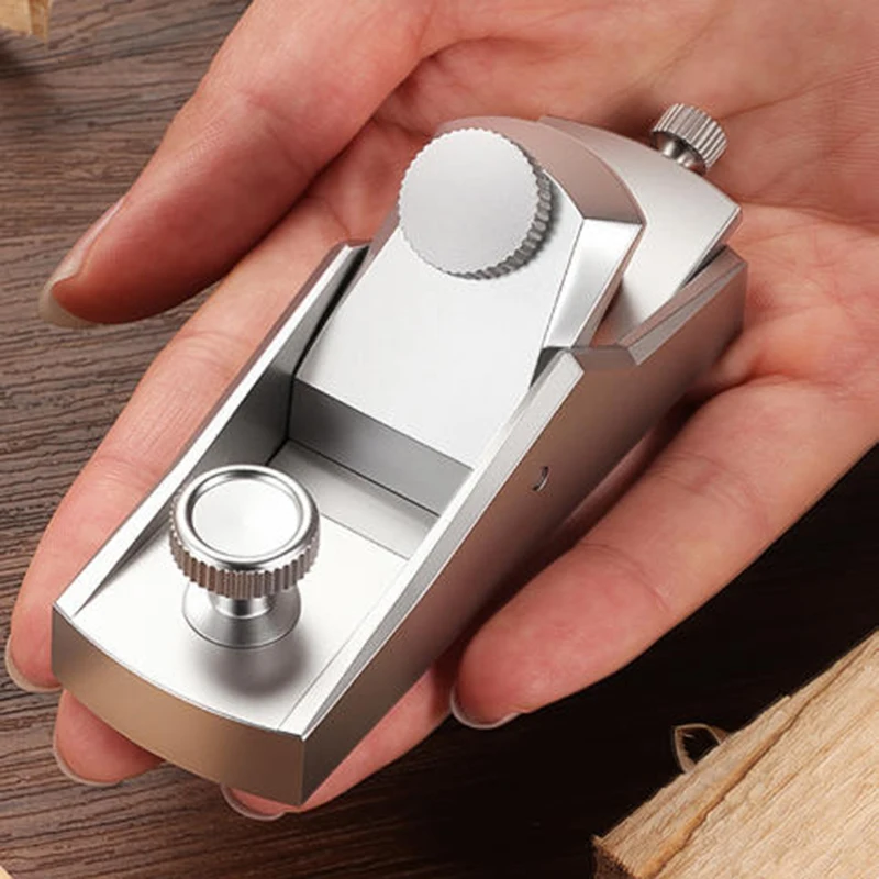 Mini Hand Planes Portable Aluminum Alloy Planer Magnetic Adjustable Manual Planers Woodworking Rust-proof Detachable Planer