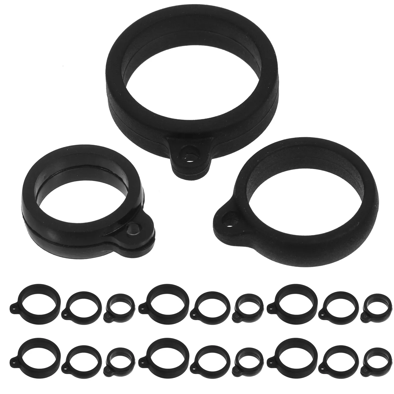30Pcs Silicone Anti-Lost Hanging Rings for Gadget Strap Belongings Portable Lightweight Pen Strap Pendant Gadget Hanging Rings