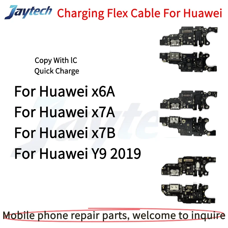 

1PCS USB Charging Port Charger Board Flex Cable For Huawei X6A X7A X7B Y9 2019 Dock Plug Connector With Microphone