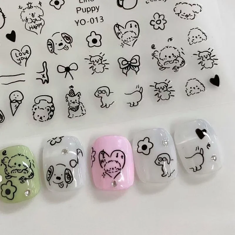 4pcs/set Cute Cat Dog Scrapbook Journal Stickers Kawaii Cartoon Paw Pattern Decals Animal Design Phone Case Latoptop Sticker