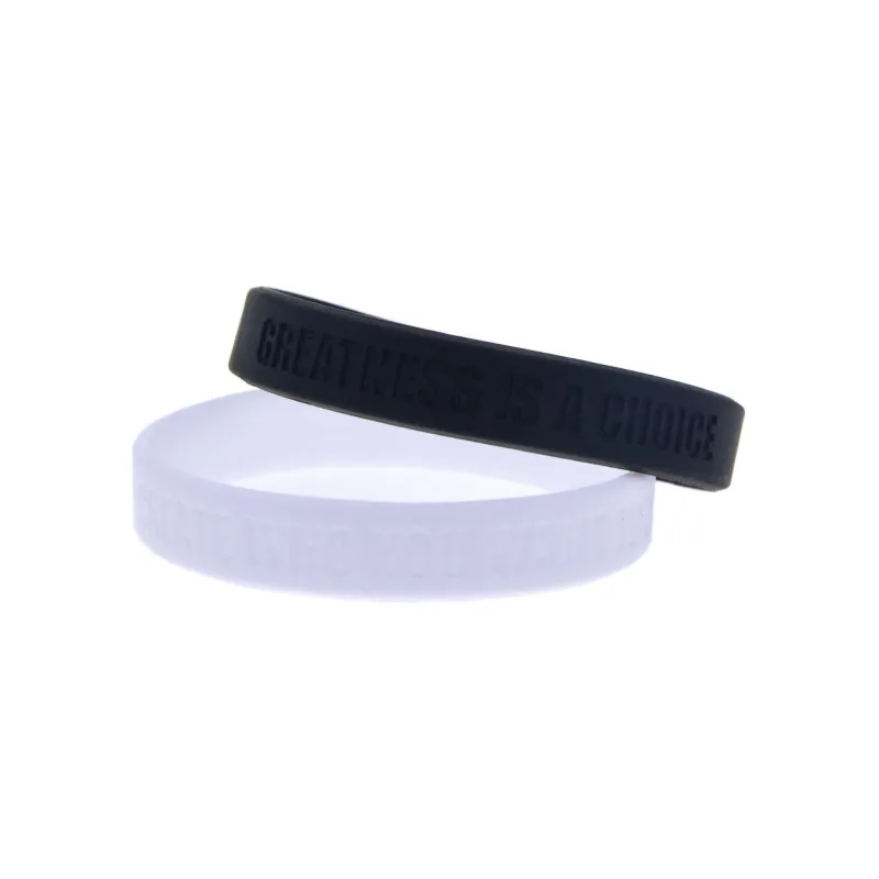 1 Stück/4 Stück: Großartigkeit ist eine Wahl – Gestalte dich so, wie du sein möchtest. Inspirierendes Armband aus Silikon. – Detail 9