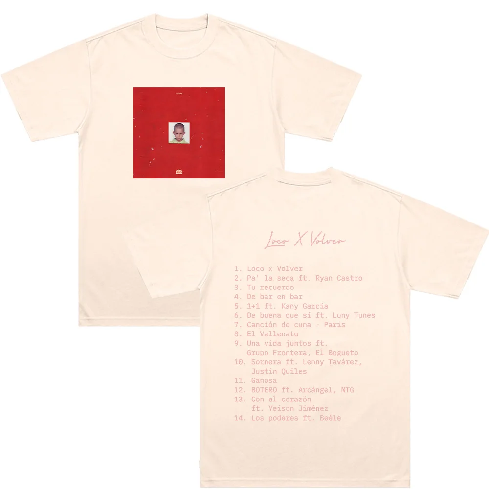 Hot Singer Maluma Graphic T-shirts Maluma  Loco X Volver Tees Men Women Fashion Pure Cotton Clothes Men's Hip Hop Streetwear Y2K