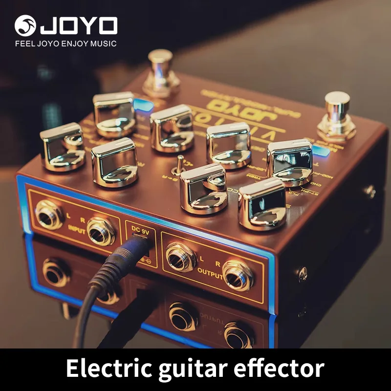 JOYO R-09 VISION Modulation Multi Effects Guitar Pedal, Independent SPEED/RATE/CONTROL/DEPTH/MIX Function