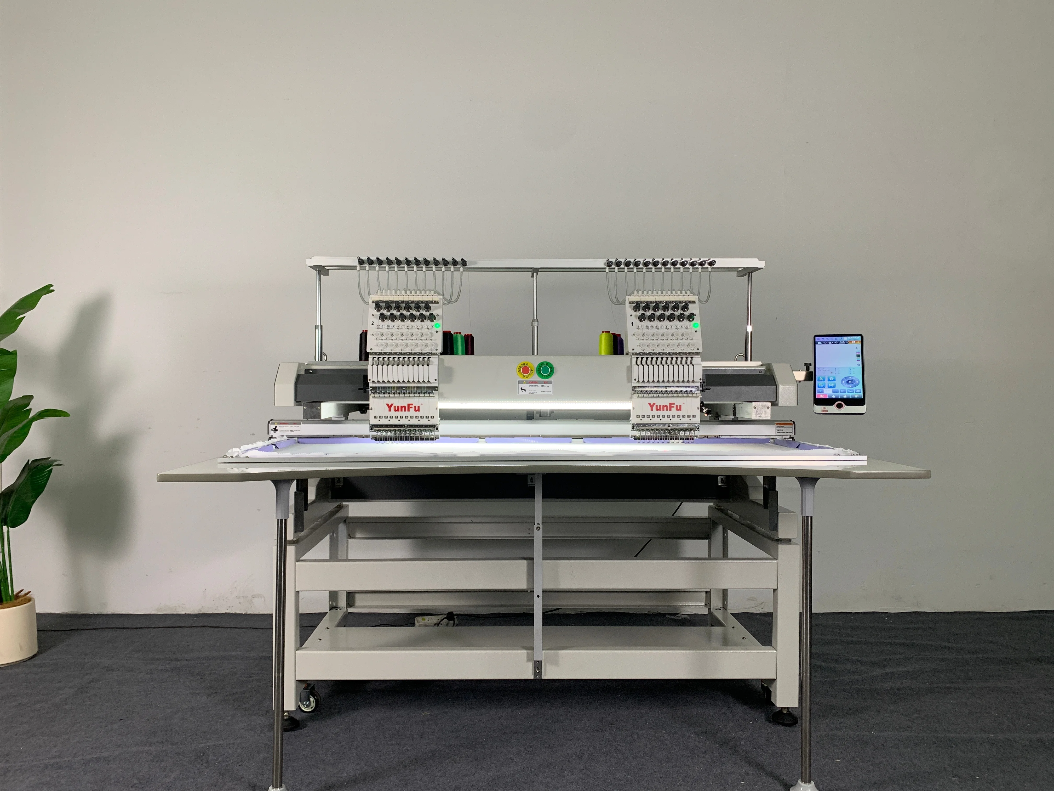 2-Head Computerized Embroidery Machine for Flat & Cap Embroidery 1200 RPM High-Speed Bearing Motor Core Components Home Use New