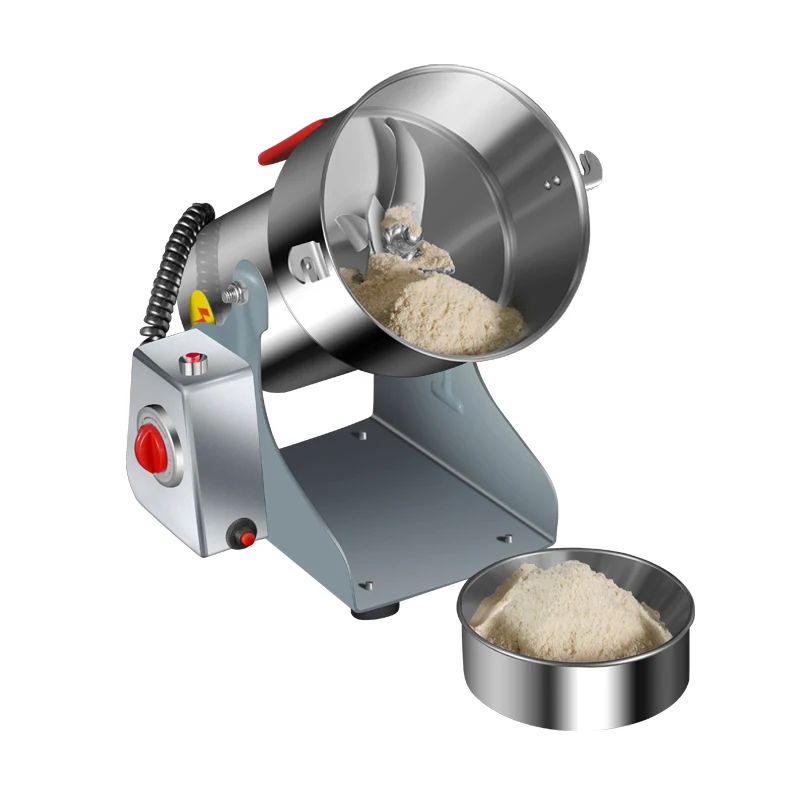 Small Home Stainless Steel 1000G Mini Flour Mill Machine  Rice Corn Walnut Coffee Cocoa Peanut Soybean