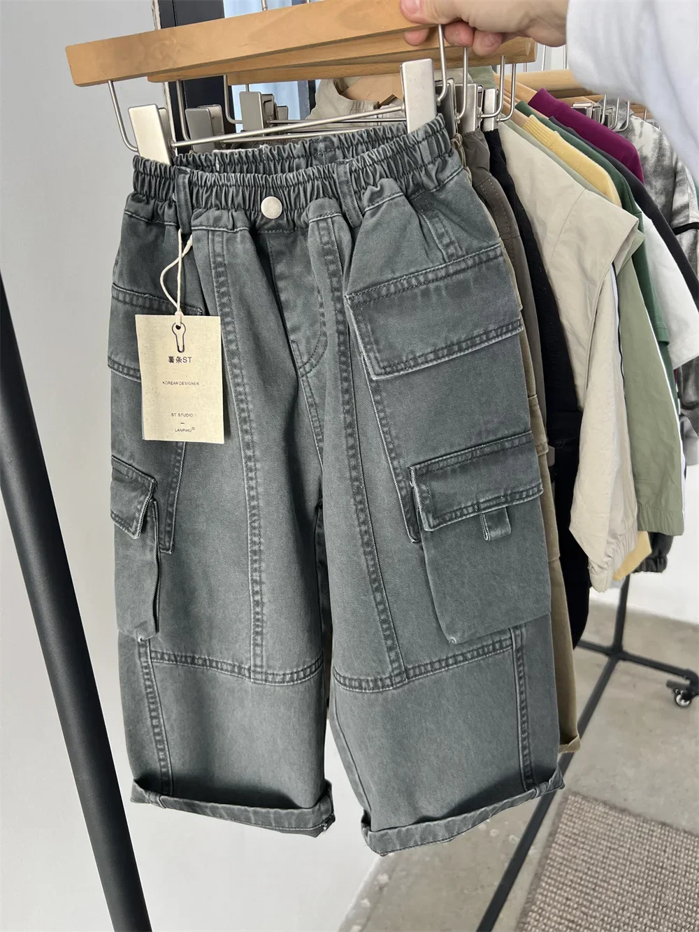 Children Clothing Kids Fashion Retro All Match Overalls 2024 Spring and Autumn New Boys Casual Loose Straight Leg Pants