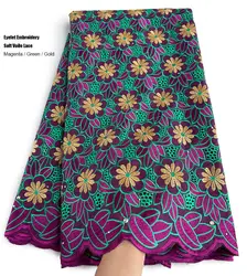 Big Sale Soft Cotton Voile Lace High Quality Embroidered African Swiss Fabric In Switzerland Dubai Nigerian Sewing Garment