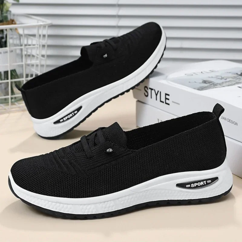 2024 new shallow flat shoes for mothers, lazy people, comfortable and breathable women's fashionable cloth shoes for one step image 6