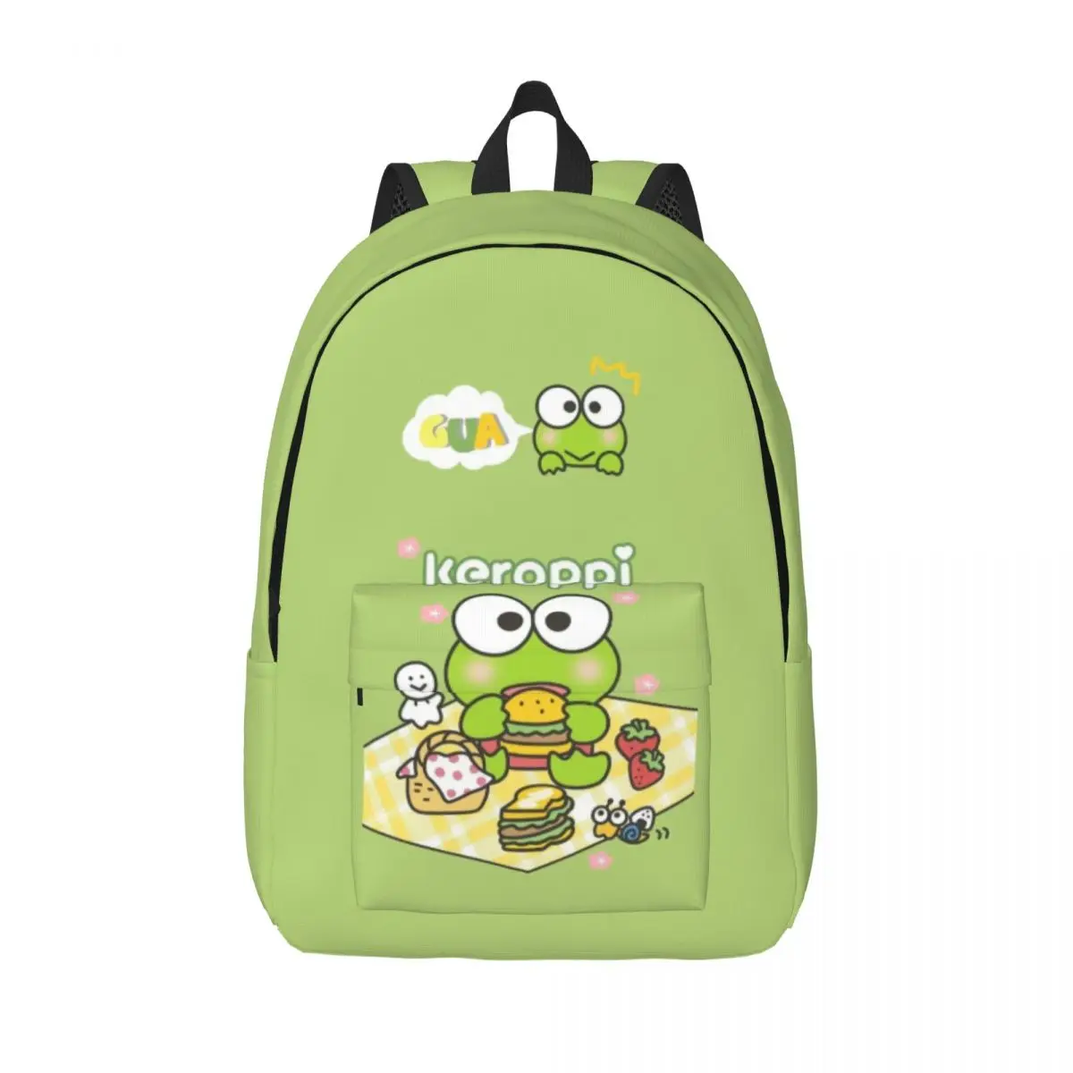 

Милый рюкзак для ноутбука на заказ с обоями, мужской и женский Базовый Рюкзак для учеников школы и колледжа, сумки Keroppi