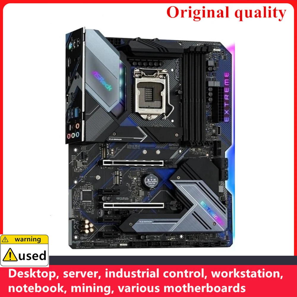 Used For ASROCK Z490 Extreme 4 Motherboards LGA 1200 DDR4 128GB Intel Z490 Overclocking Desktop Mainboard M.2 NVME III USB3.0