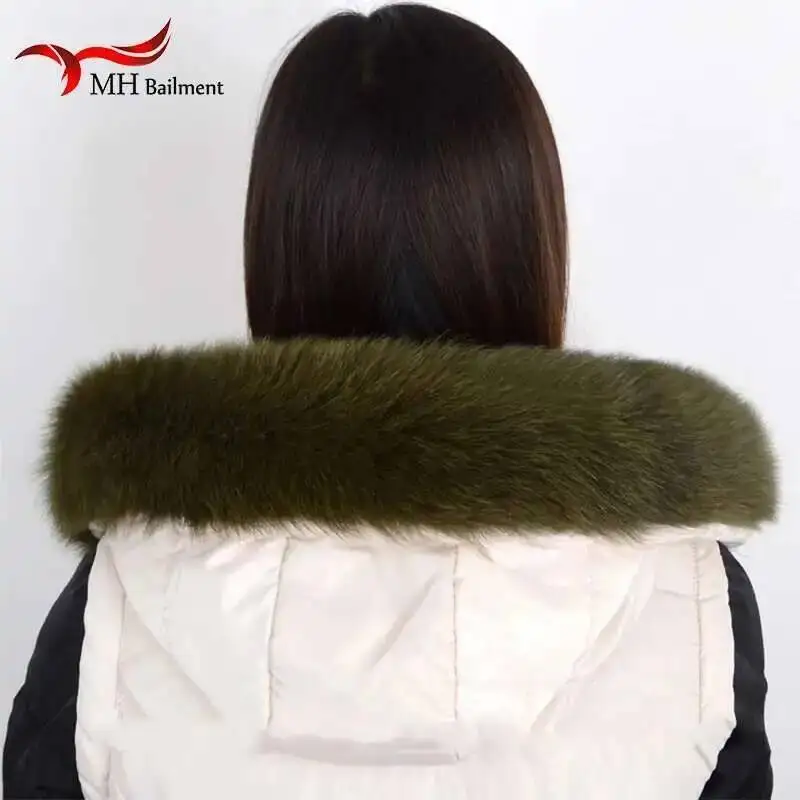 Real Fox Fur Collar Natural Fur Scarf Winter Women Scarves Female Fur Collar Shawl Long Warm Genuine Fashion Fur Scarf