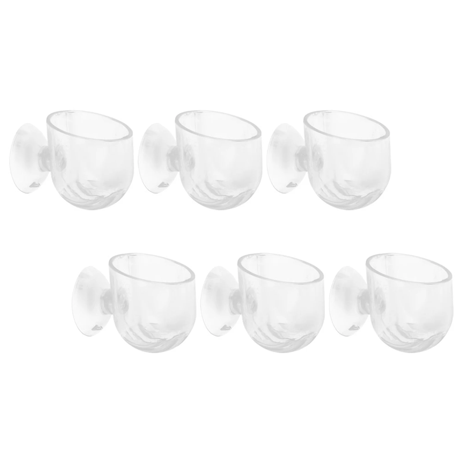 

6pcs Aquatic Planter Landscape Decoration With Suction Cups Acrylic Holders Freshwater Water Circulation Feeder Aquatic Plant