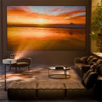 PerfecTisan alr projector screen 4k 120 inch long throw fixed frame wall screen projector 156degree home screen