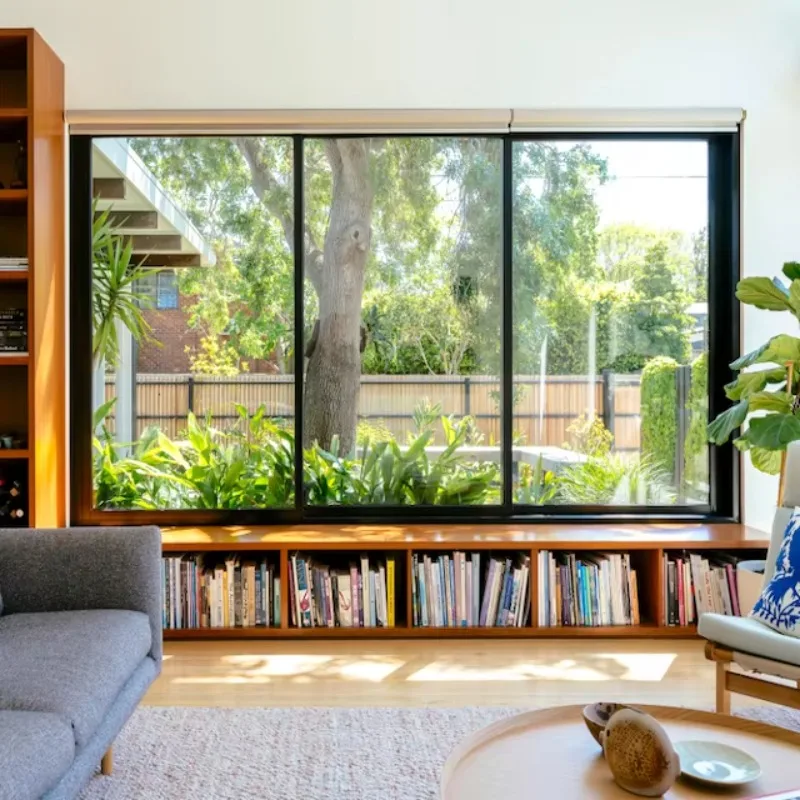 ALUFRONT NFRC Certified Energy Efficient Aluminum Sliding Window Ultra Slim Frame for Luxury Villas