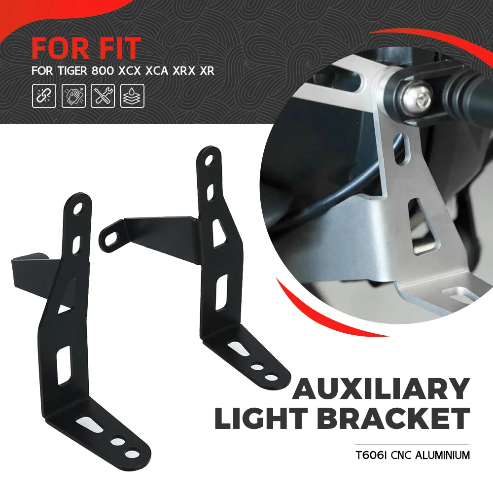 

For Tiger 800 XCX XCA XRX Accessories Auxiliary Lights Bracket Fog Lights Bracket Motorcycle Lower Driving Light Mount Tiger800