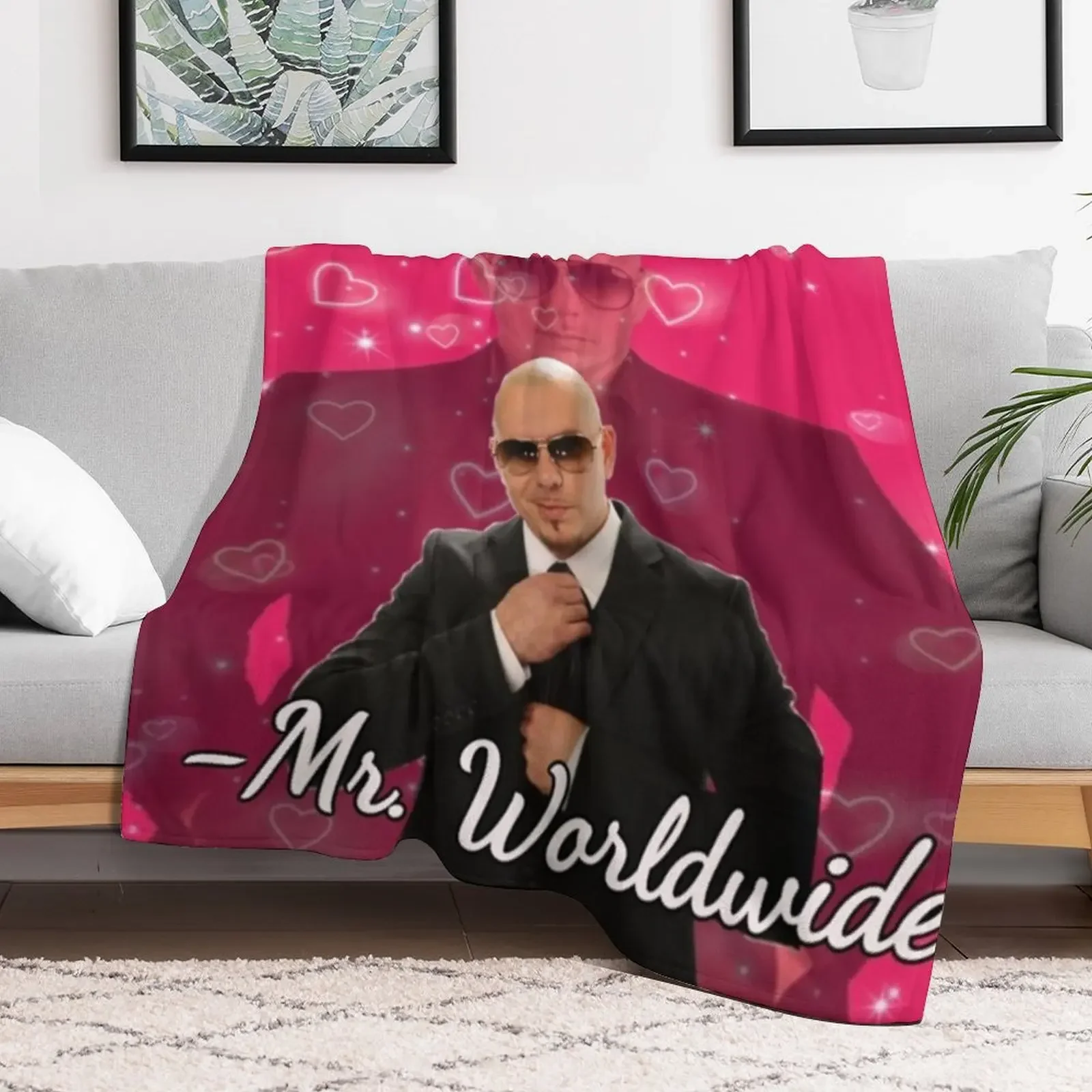 mr worldwide live. laugh. love. Throw Blanket heavy to sleep manga Luxury Throw Blankets