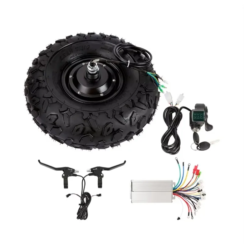 Electric outdoor cart wheel hub motor kit 14.5 inch 500w 24v-48v trolley garden motor modification kit