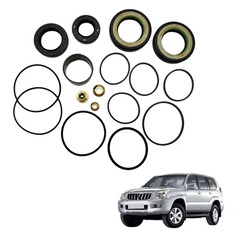 Rare 2X Power Steering Gear Gasket Rack&Pinion Kit 04445-35190 For Toyota Land Cruiser Prado 120 4Runner Lexus GX470 05-09