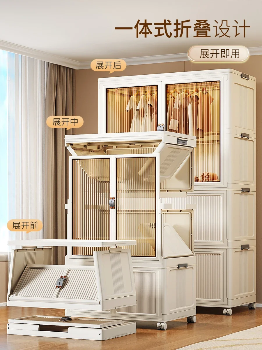 bedroom Assembled contemporary door classic Luxury Plastic wardrobes for mall living room cabinets easy assemble storage closet