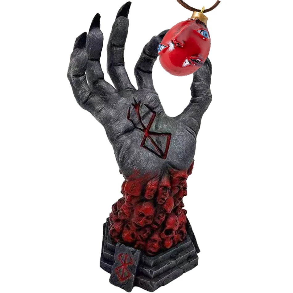 Berserk Figur Hand des Gottes Statue Anime Handgefertigtes Harz-Ornament Halloween Skelett-Figur Schreibtisch-Dekoration Gruselige Requisiten