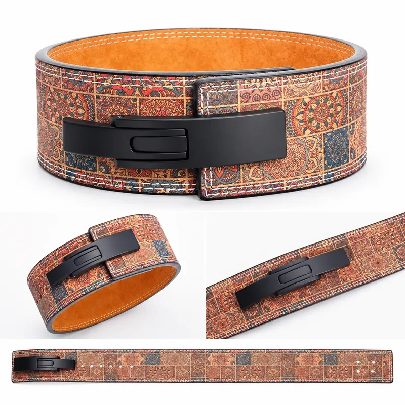 Genuine Leather Weightlifting Belt for Men and Women Heavy Duty Squat Deadlift Gym Fitness Back Support Brace