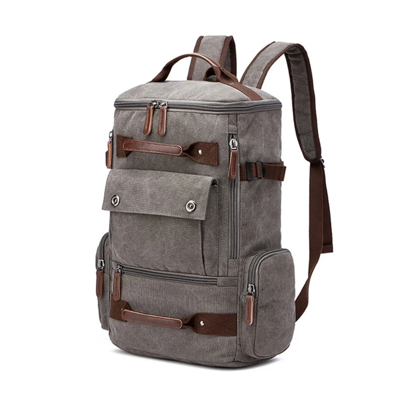 Herren Rucksack Vintage Leinwand Rucksack Schult asche Herren Reisetaschen große Kapazität Rucksack Laptop Rucksack Tasche hohe Qualität