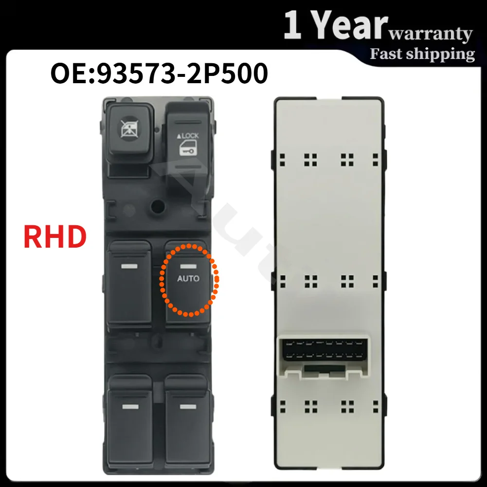 Driver Side Master Power Window Switch for Kia Sorento XM 2011‑2015 Electric Glass Lifter Control Button Assembly 93573‑2P500