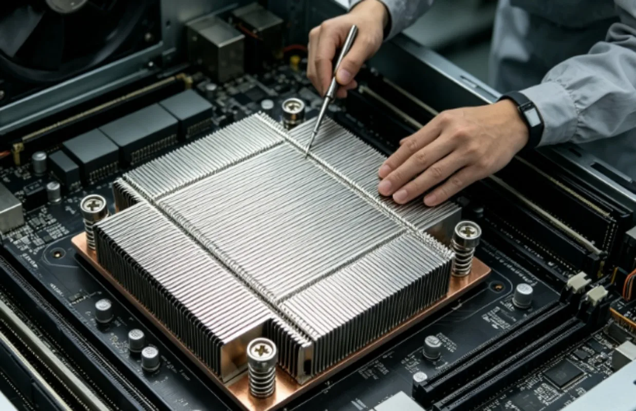 Low‑profile CPU Heat Sink With Copper Base Spreader Plate, Compatible With 1700/115X/1200 Socket for 1U Server and Desktop PC