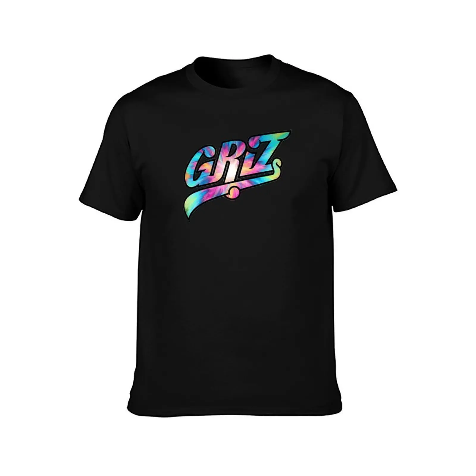 GRiZ Logo- Rainbow Pixel Tie-Dye Print T-Shirt funny t shirts man T-Shirt