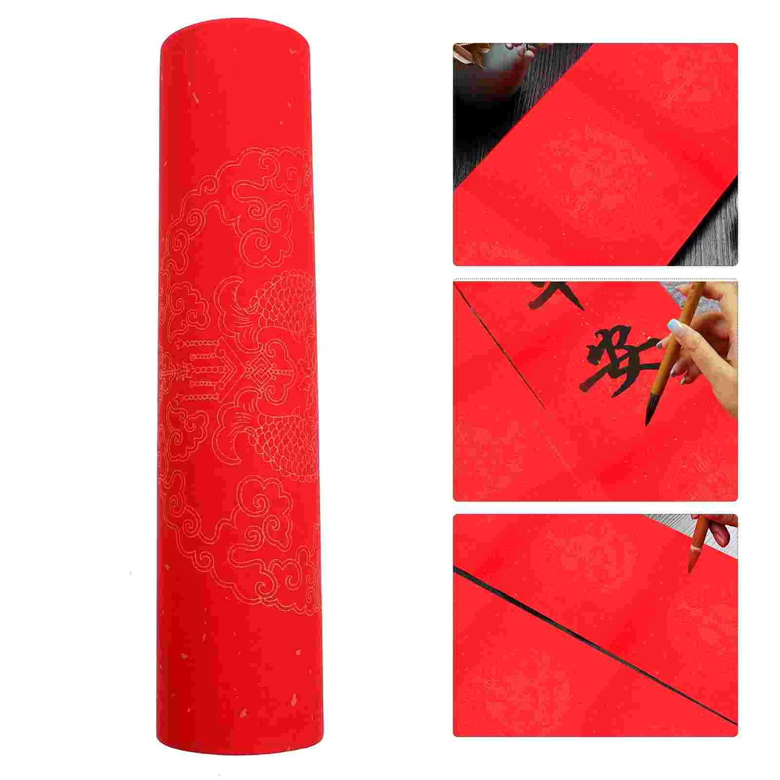 

Red Tissue Paper Rice Chinese Spring Festival Xuan Wedding Blank Couplet Traditional Painting Writing Scroll