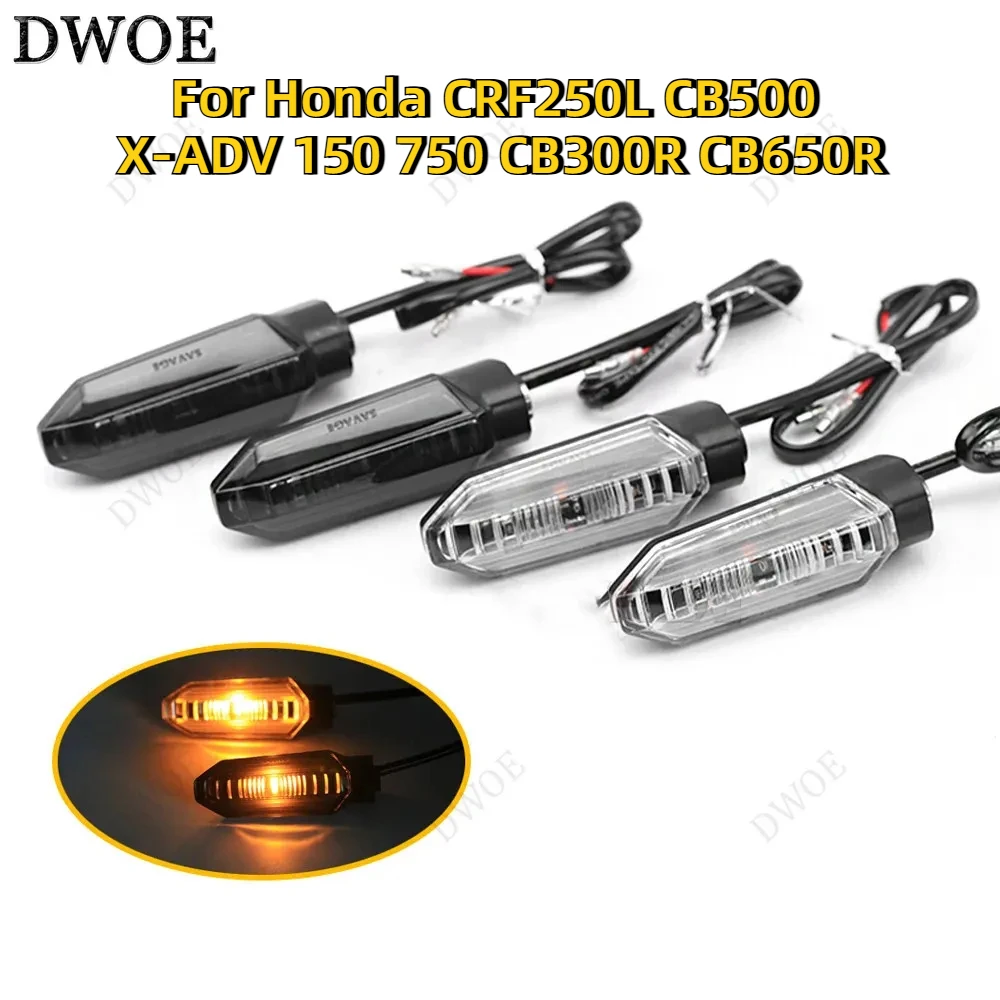 

Motorcycle LED Turn Signal Direction Indicator Lights Blinker for Honda CRF250L CB500 X-ADV XADV 150 750 CB300R CB650R 2017-2022
