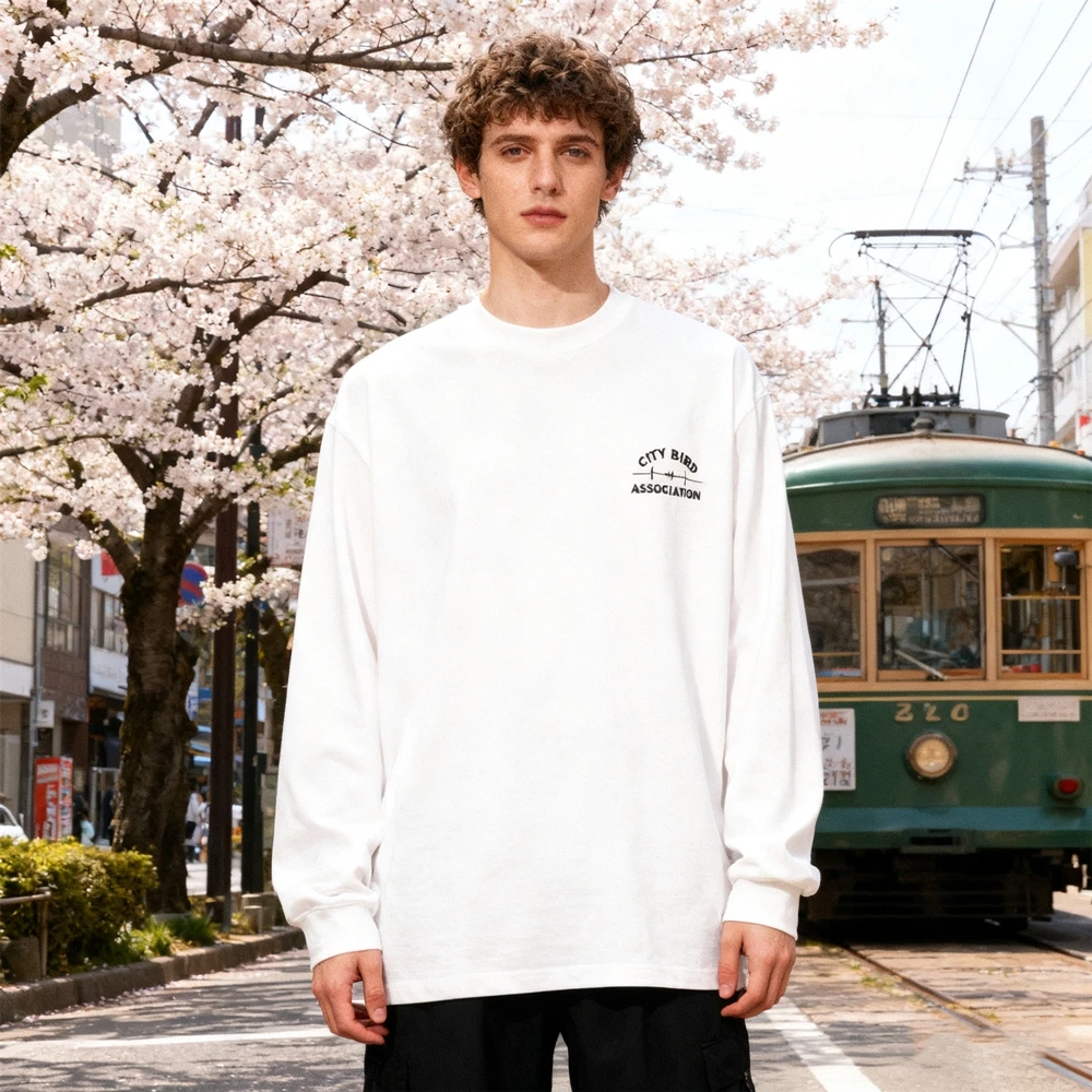 KUCLUT-Camiseta con estampado de dibujos animados para hombre y mujer, ropa de calle informal holgada de manga larga, Tops de gran tamaño 100% de algodón