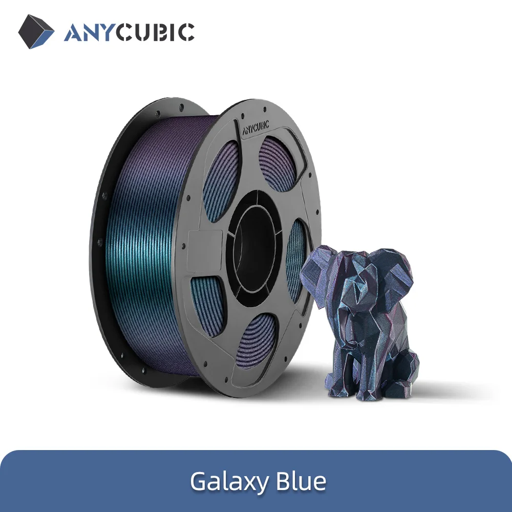 ANYCUBIC Galaxy PLA. Blue, Purple, Green, Brown.