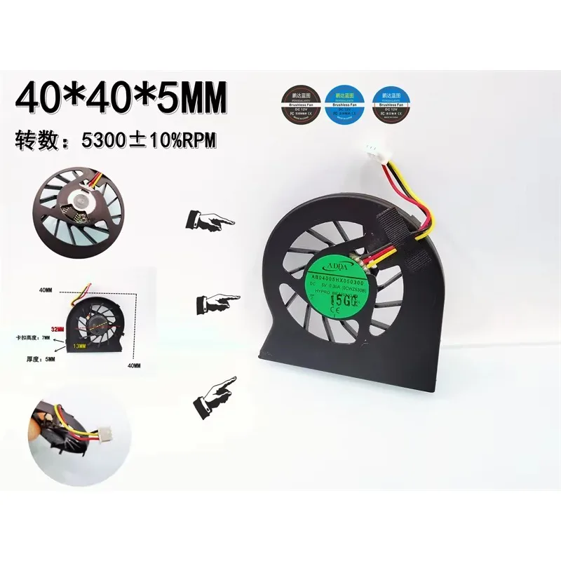 pa Steam Centrifugal Turbine Frameless 40 * 5mm Speed Measuring 4cm Miniature Laptop Cooling Fan