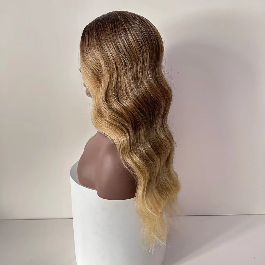 Y Demand-Peluca de pelo sintético para mujeres negras, cabellera artificial de 24 pulgadas con ondas KinkyCurly largas, fibra de alta temperatura, color marrón, para Cosplay