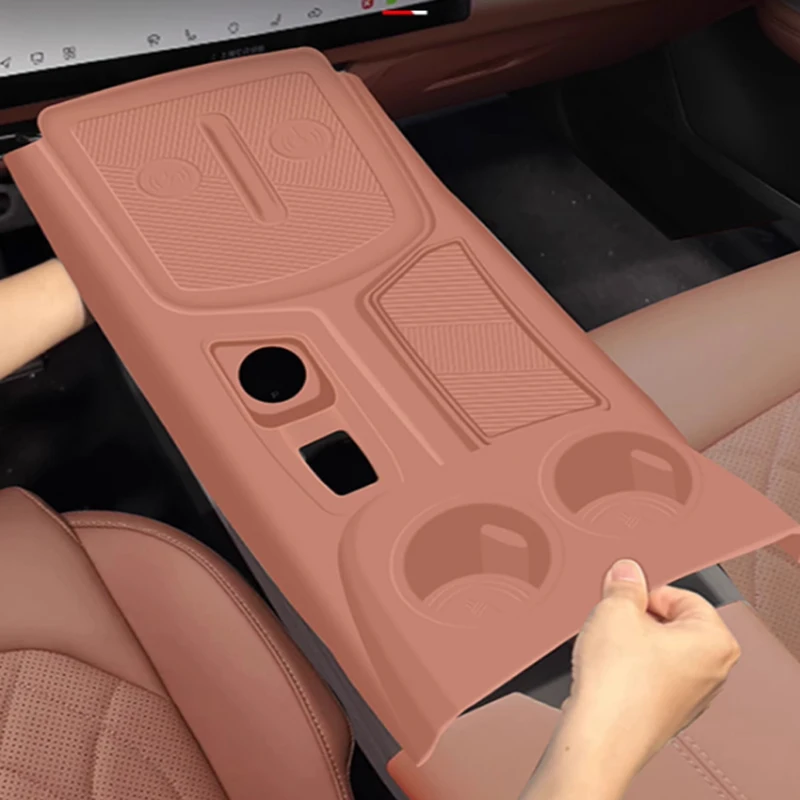 Для Changan UNI-Z UNIZ 2024 2025 автомобильный центральный контроль, крышка для чашки с водой, панель рычага переключения передач, защитный силиконовый аксессуар