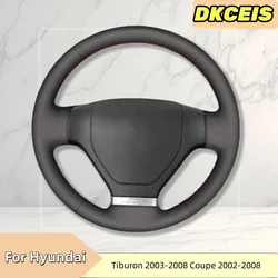 Car Steering Wheel Cover Faux Leather Breathable For Hyundai Tiburon 2003-2008 Coupe 2002-2008 Steering Wheel Braiding Cover
