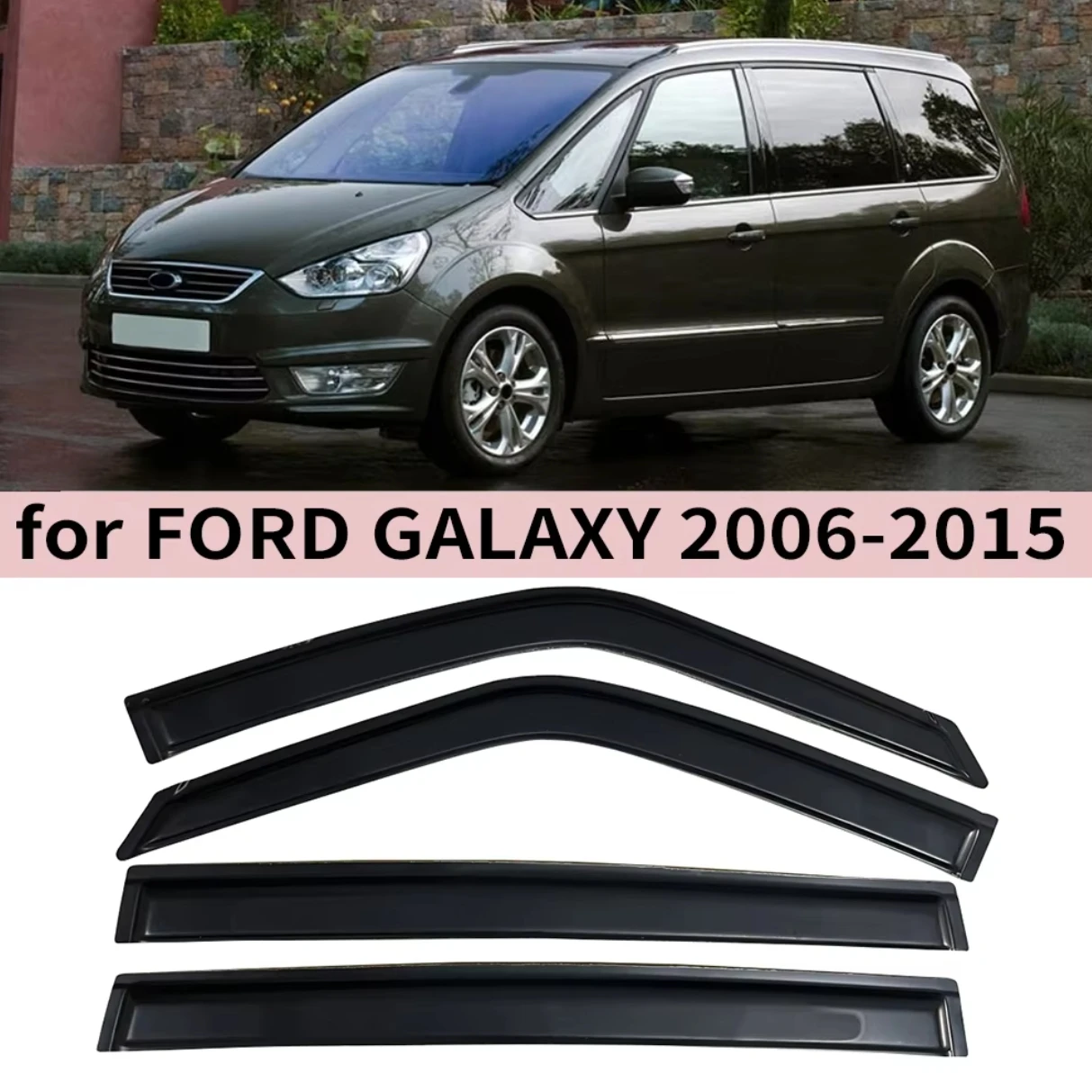 

For Ford Galaxy 2006-2015 EUROPE Wind Deflectors Rain Guards Door Vent Shades Window Visor
