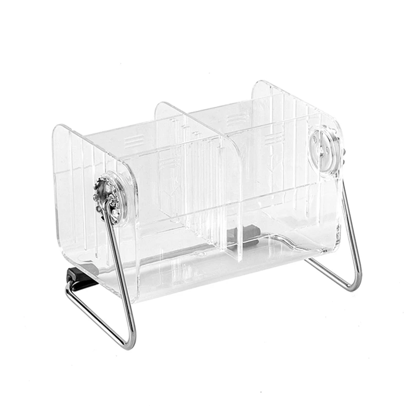 

1 PCS Cosmetic Acrylic Shelf Stationery Storage Artifact Office Stationery Silver