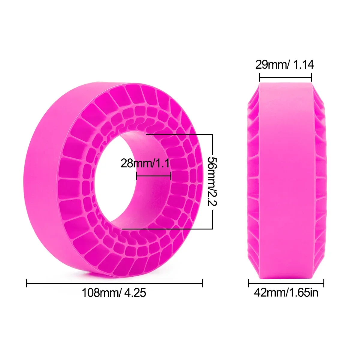 RC Crawler Tire Silica Gel Insert Foam 108x42mm Fits 1.9 Inch Tires for 1/10 TRX4 SCX10 Capra CMX VS4-10