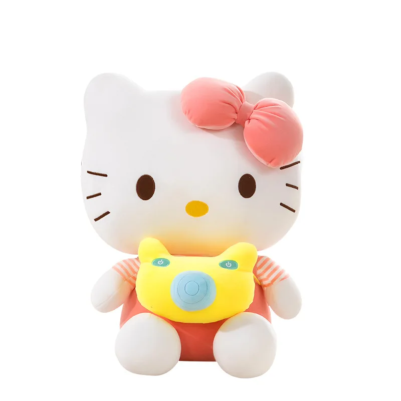 Muñeco de peluche de Hello Kitty para niños, muñeco de gato KT con cámara, almohada de Animal de peluche, regalo para niñas, 35cm