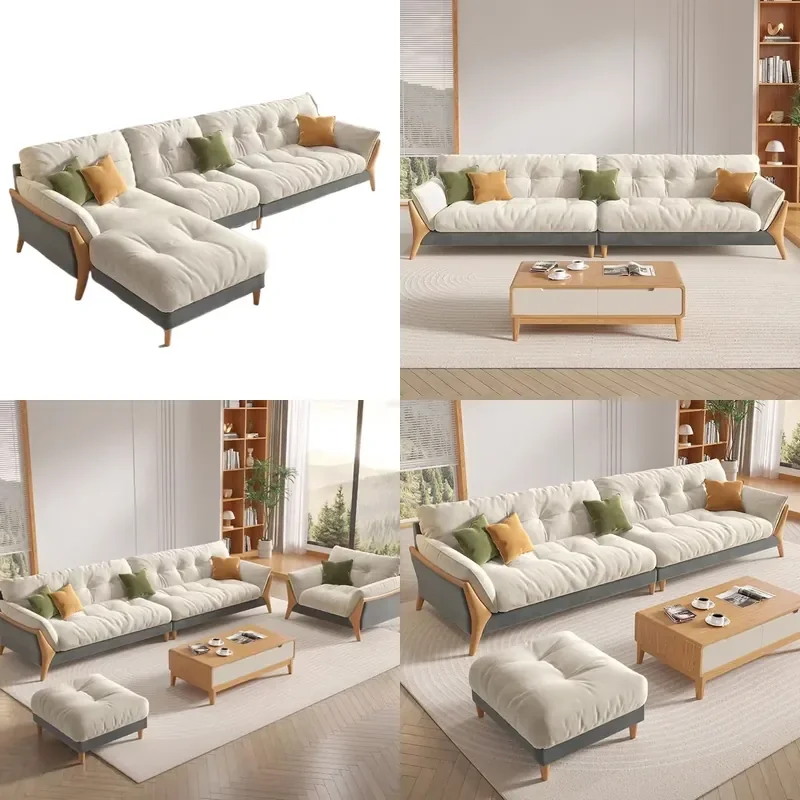 explosion Foshan sofa living room style cat claw fabric cream cloud sofa modern and simple design