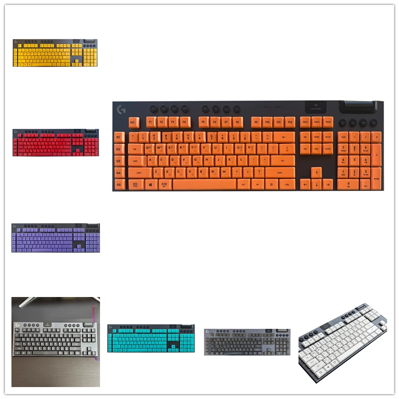 

1 комплект индивидуальных корейских колпачков для клавиш Logitech Keyborad G913 G915 G813 G815 TKL PBT, противоскользящие низкопрофильные колпачки для ключей, прозрачные