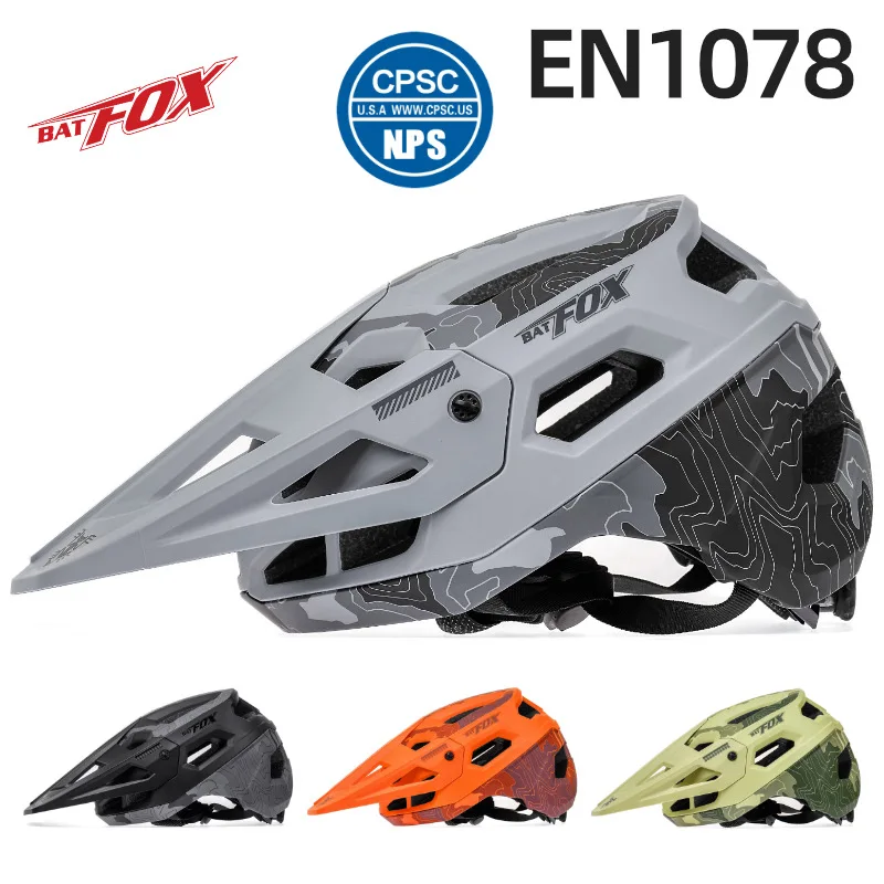 BATFOX-casco de bicicleta para hombre, accesorio para carreras de campo traviesa, monopatín, descenso de velocidad, ligero, moldeado integralmente, patinete eléctrico