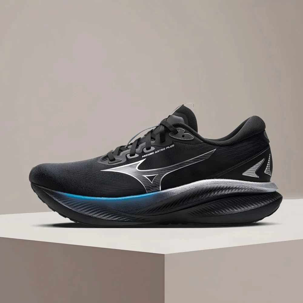 Mizuno ASTROPLUS 2 Unisex Black Low-Top Runners – Shock-Absorbing Foam, Breathable Mesh & Lightweight Comfort D1GH251108