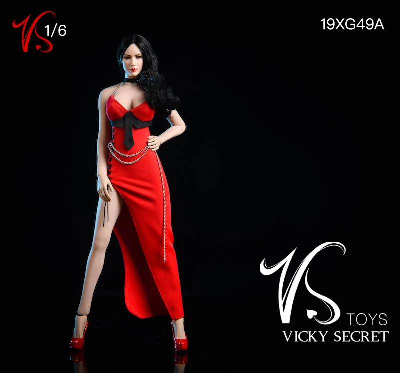 VSTOYS 19XG49 1/6 Scale Female Fashion Trend Sexy Beautiful Temperament Halter Dress Fit 12 inch TBL PH Action Figure Body